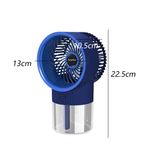 Electronice si Electrocasnice - Climatizare si sisteme de incalzire - Aparate racire aer - Ventilatoare - Ventilator portabil de masa cu umidificare si pulverizare rezervor apa 350 ml 3 viteze alimentare USB albastru - Infinity.ro