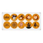 Market - Cadouri - Pungi cadou si accesorii - Pungi de Halloween pentru Dulciuri cu Autocolante, 10 buc, 12x8x23 cm, Portocaliu - Infinity.ro