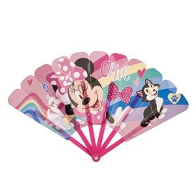 Carti si Birotica - Birotica - Articole ambalare - Evantai pliabil pentru copii, roz, cu model Minnie Mouse, 24 cm - Infinity.ro