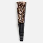 Fashion, accesorii si bijuterii - Femei - Lenjerie si pijamale femei - Imbracaminte de plaja femei - Evantai din plastic cu model leopard, 23 cm, maro - Infinity.ro