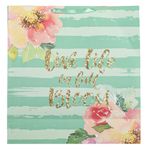 Market - Curatenie si intretinere casa - Produse bucatarie - Pungi si folii alimentare - Sacosa cadou din hartie verde cu dungi aurii si imprimeu cu glitter, 43x16x45 cm - Infinity.ro