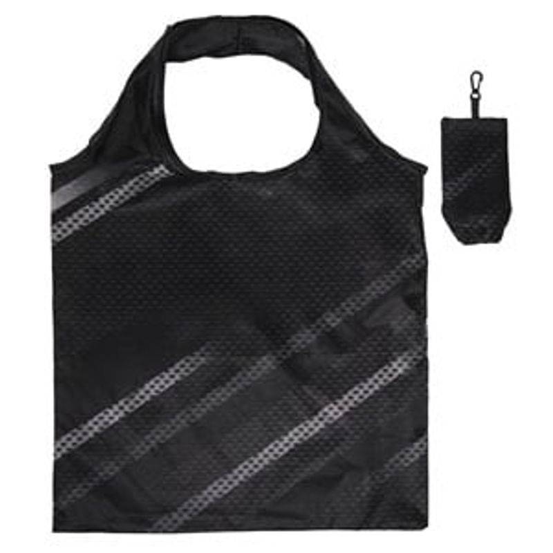 Carti si Birotica - Birotica - Articole ambalare - Sacosa reutilizabila pliabila, neagra cu gri, cu husa, 37x37 cm - Infinity.ro