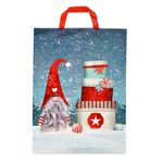 Carti si Birotica - Birotica - Articole ambalare - Sacosa Reutilizabila Craciun Gnome, Multicolor, 50x10x70cm, Manere 13cm - Infinity.ro