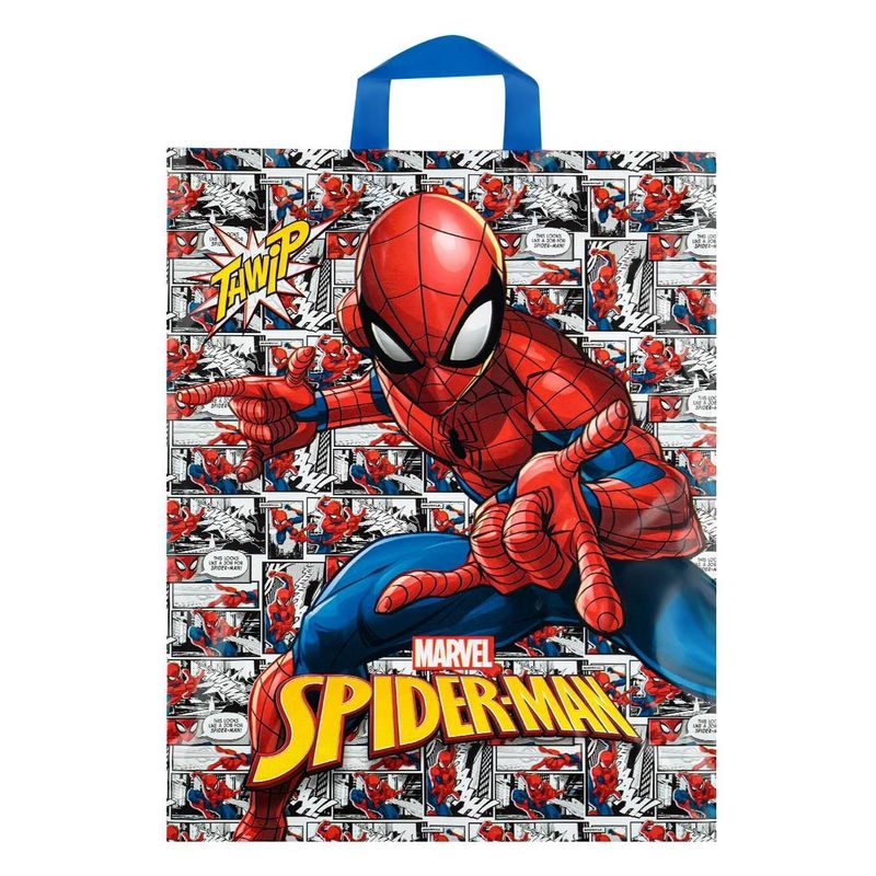 Carti si Birotica - Birotica - Articole ambalare - Sacosa Cadou Spiderman, Multicolor, 40x10x50 cm, Manere Scurte - Infinity.ro