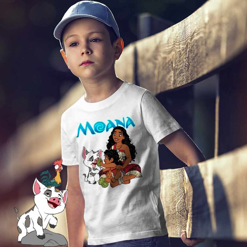 Fashion, accesorii si bijuterii - Copii - Imbracaminte copii - Tricouri copii - Tricou Copii Baieti Moana Pua Simea Vaiana, alb, marime XL Copii - Infinity.ro