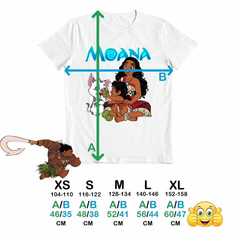 Fashion, accesorii si bijuterii - Copii - Imbracaminte copii - Tricouri copii - Tricou Copii Baieti Moana Pua Simea Vaiana, alb, marime XL Copii - Infinity.ro