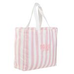 Market - Cadouri - Pungi cadou si accesorii - Sacosa textila cu dungi roz, 46x13x39cm - Infinity.ro