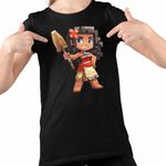 Fashion, accesorii si bijuterii - Copii - Imbracaminte copii - Tricouri copii - Tricou Copii Fete Moana Vaiana Minecraft Roblox, negru, marime L Copii - Infinity.ro