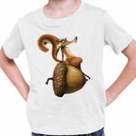Fashion, accesorii si bijuterii - Copii - Imbracaminte copii - Tricouri copii - Tricou Copii Baieti Ice Age Scratte Veverita, alb, marime M Copii - Infinity.ro