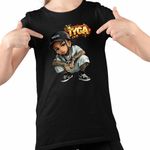 Fashion, accesorii si bijuterii - Copii - Imbracaminte copii - Tricouri copii - Tricou Copii Fete Tyga Hip Hop Party Vibe, negru, marime S Copii - Infinity.ro
