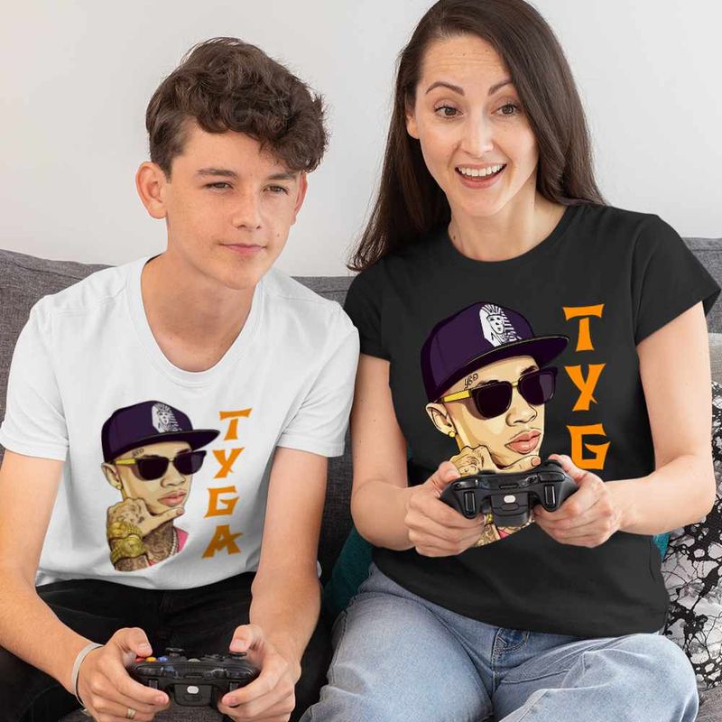 Fashion, accesorii si bijuterii - Copii - Imbracaminte copii - Tricouri copii - Tricou Copii Baieti Tyga Ayy Macarena, negru, marime XL Copii - Infinity.ro