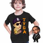 Fashion, accesorii si bijuterii - Copii - Imbracaminte copii - Tricouri copii - Tricou Copii Baieti Tyga Ayy Macarena, negru, marime XL Copii - Infinity.ro