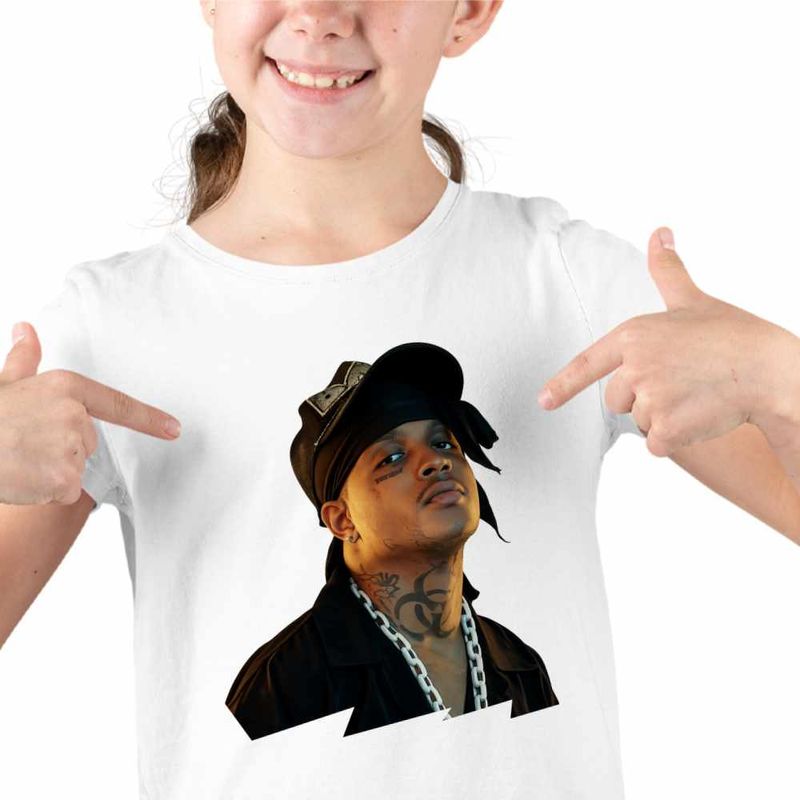 Fashion, accesorii si bijuterii - Copii - Imbracaminte copii - Tricouri copii - Tricou Copii Fete Ski Mask Slump God Rap Vibe, alb, marime XS Copii - Infinity.ro