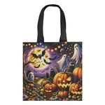 Market - Cadouri - Pungi cadou si accesorii - Sacosa din PP pentru Halloween, 22x10x21.5cm, Neagra cu Mov - Infinity.ro