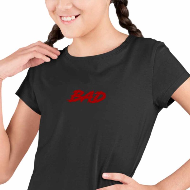Fashion, accesorii si bijuterii - Copii - Imbracaminte copii - Tricouri copii - Tricou Copii Fete Ski Mask Bad Rapper, negru, marime XS Copii - Infinity.ro