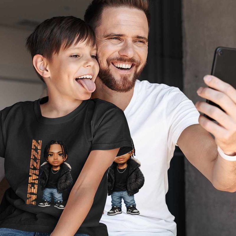 Fashion, accesorii si bijuterii - Copii - Imbracaminte copii - Tricouri copii - Tricou Copii Baieti Nemzzz Escape Chibi, alb, marime M Copii - Infinity.ro