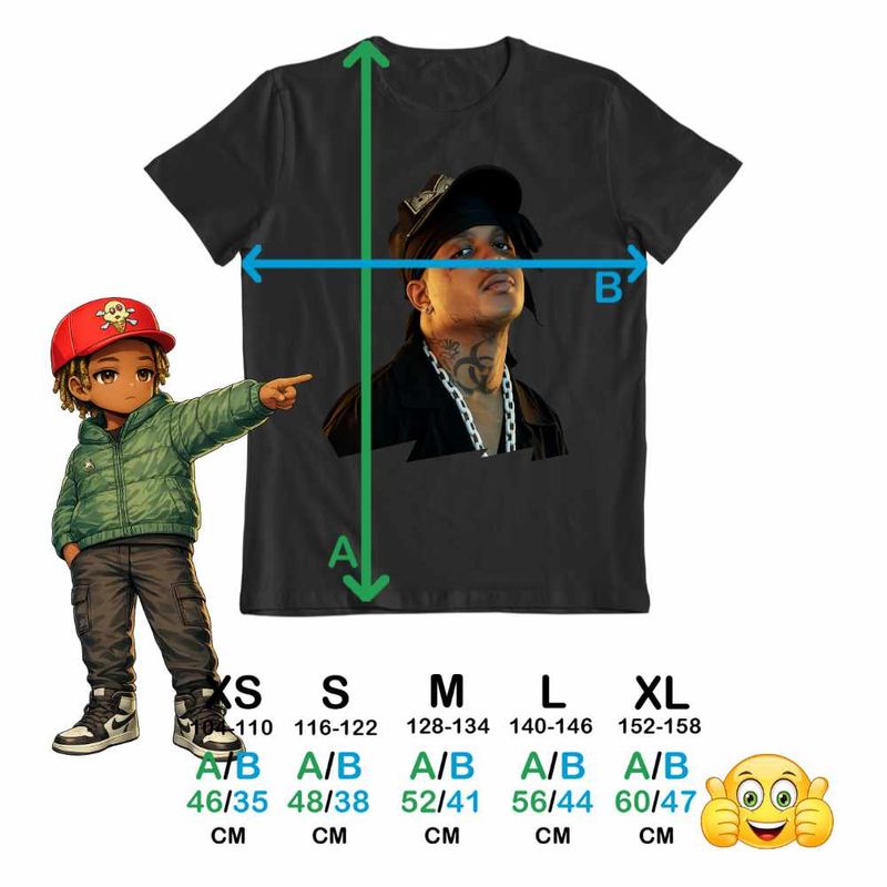 Fashion, accesorii si bijuterii - Copii - Imbracaminte copii - Tricouri copii - Tricou Copii Baieti Ski Mask Slump God Rap Vibe, negru, marime S Copii - Infinity.ro