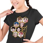 Fashion, accesorii si bijuterii - Copii - Imbracaminte copii - Tricouri copii - Tricou Copii Epex All Gang Kpop Merch fete, negru, marime XS Copii - Infinity.ro