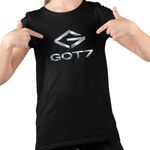 Fashion, accesorii si bijuterii - Copii - Imbracaminte copii - Tricouri copii - Tricou Copii Got7 Kpop Party fete, negru, marime S Copii - Infinity.ro