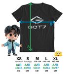 Fashion, accesorii si bijuterii - Copii - Imbracaminte copii - Tricouri copii - Tricou Copii Got7 Kpop Party fete, negru, marime S Copii - Infinity.ro
