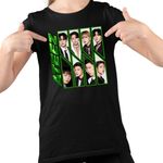 Fashion, accesorii si bijuterii - Copii - Imbracaminte copii - Tricouri copii - Tricou Copii Ateez Song Min-gi Kpop Merch fete, negru, marime S Copii - Infinity.ro