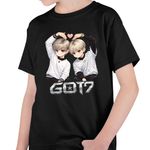 Fashion, accesorii si bijuterii - Copii - Imbracaminte copii - Tricouri copii - Tricou Copii Got7 Kpop Merch Cartoon baieti, negru, marime XL Copii - Infinity.ro