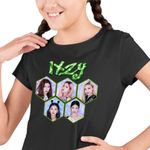 Fashion, accesorii si bijuterii - Copii - Imbracaminte copii - Tricouri copii - Tricou Copii Itzy Yuna Kpop Merch fete, negru, marime M Copii - Infinity.ro