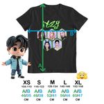 Fashion, accesorii si bijuterii - Copii - Imbracaminte copii - Tricouri copii - Tricou Copii Itzy Yuna Kpop Merch fete, negru, marime M Copii - Infinity.ro