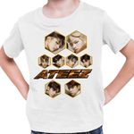 Fashion, accesorii si bijuterii - Copii - Imbracaminte copii - Tricouri copii - Tricou Copii Ateez Korea Kpop baieti, alb, marime XL Copii - Infinity.ro