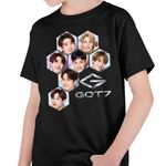 Fashion, accesorii si bijuterii - Copii - Imbracaminte copii - Tricouri copii - Tricou Copii Got7 Kpop Bambam Youngjae baieti, negru, marime L Copii - Infinity.ro