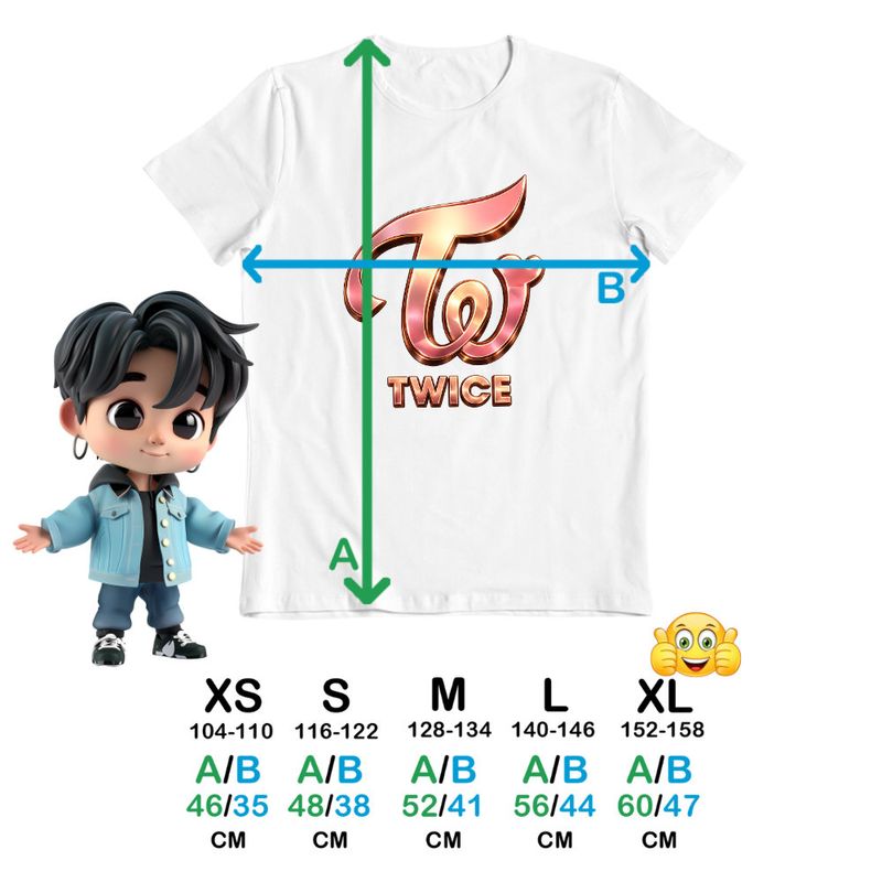 Fashion, accesorii si bijuterii - Copii - Imbracaminte copii - Tricouri copii - Tricou Copii Twice Kpop Party Merch fete, alb, marime L Copii - Infinity.ro