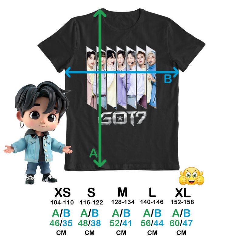 Fashion, accesorii si bijuterii - Copii - Imbracaminte copii - Tricouri copii - Tricou Copii Got7 Kpop Jin-young fete, negru, marime S Copii - Infinity.ro