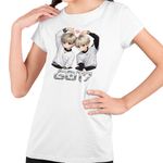 Fashion, accesorii si bijuterii - Copii - Imbracaminte copii - Tricouri copii - Tricou Copii Got7 Kpop Merch Cartoon fete, alb, marime L Copii - Infinity.ro