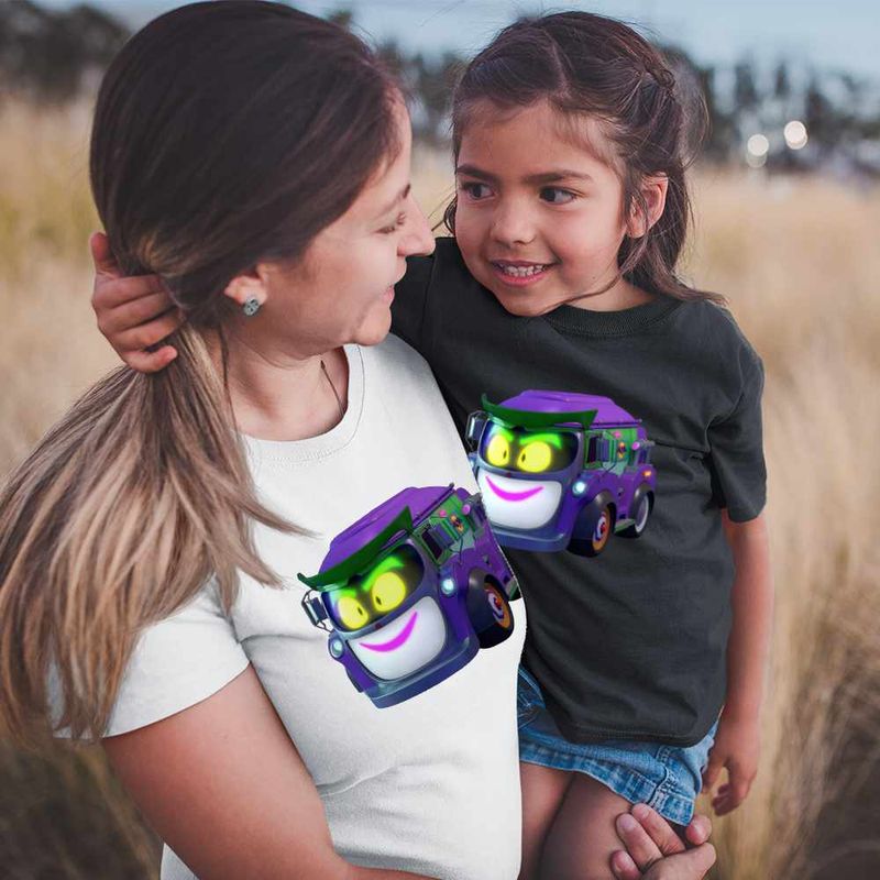 Fashion, accesorii si bijuterii - Copii - Imbracaminte copii - Tricouri copii - Tricou Copii Fete Batwheels Prank Joker Masina Batroti Desene Animate Masini, alb, marime S Copii - Infinity.ro