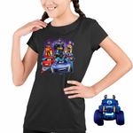 Fashion, accesorii si bijuterii - Copii - Imbracaminte copii - Tricouri copii - Tricou Copii Fete Batwheels Batman Robin Batgirl Batroti Legende, negru, marime XL Copii - Infinity.ro