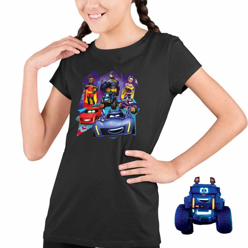Fashion, accesorii si bijuterii - Copii - Imbracaminte copii - Tricouri copii - Tricou Copii Fete Batwheels Batman Robin Batgirl Batroti Legende, negru, marime XL Copii - Infinity.ro