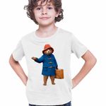 Fashion, accesorii si bijuterii - Copii - Imbracaminte copii - Tricouri copii - Tricou Copii Baieti Paddington Valiza Urs, alb, marime S Copii - Infinity.ro
