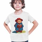 Fashion, accesorii si bijuterii - Copii - Imbracaminte copii - Tricouri copii - Tricou Copii Baieti Paddington Peru Urs Palarie, alb, marime L Copii - Infinity.ro