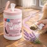 Petshop - Ingrijire si Igiena - Produse uz extern - Sampon si balsam animale - Servetele umede pentru animale de companie cu aroma de lavanda, 200 buc, 14.5x18.5 cm - Infinity.ro