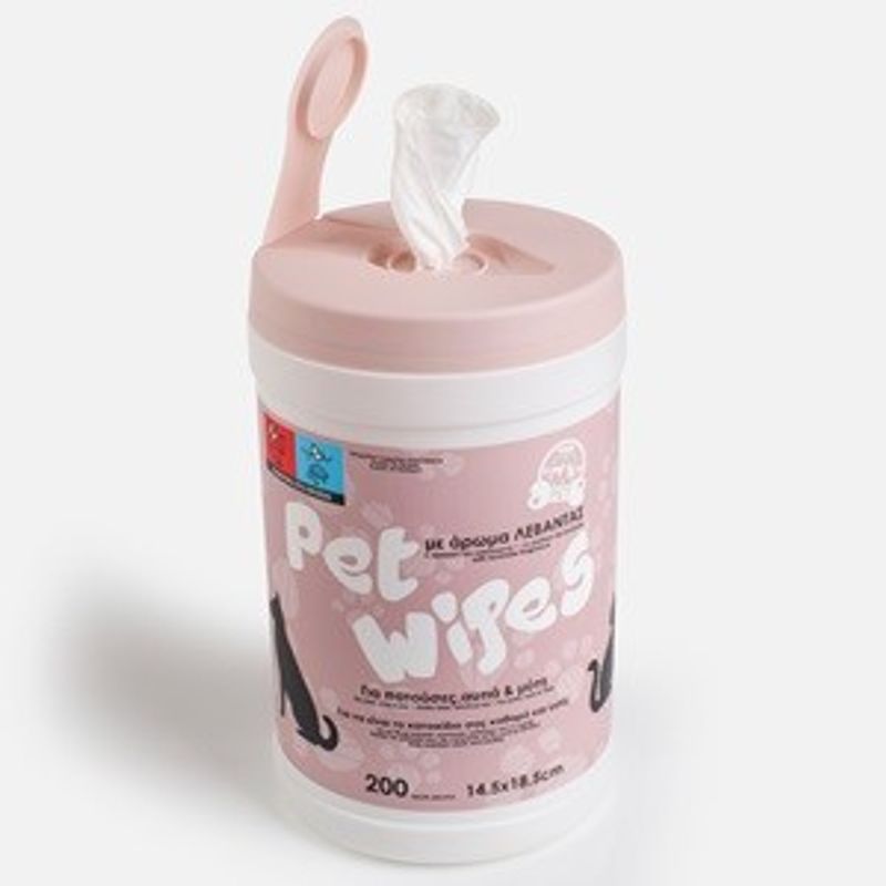 Petshop - Ingrijire si Igiena - Produse uz extern - Sampon si balsam animale - Servetele umede pentru animale de companie cu aroma de lavanda, 200 buc, 14.5x18.5 cm - Infinity.ro