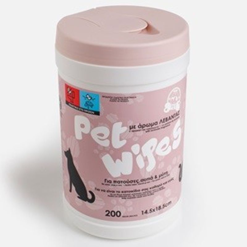 Petshop - Ingrijire si Igiena - Produse uz extern - Sampon si balsam animale - Servetele umede pentru animale de companie cu aroma de lavanda, 200 buc, 14.5x18.5 cm - Infinity.ro
