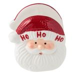 Market - Curatenie si intretinere casa - Produse bucatarie - Prosoape de hartie si servetele - Suport Servetele Ceramic Craciun, Mos Craciun, 10x6x11cm, Rosu/Alb - Infinity.ro