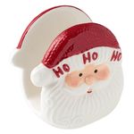Market - Curatenie si intretinere casa - Produse bucatarie - Prosoape de hartie si servetele - Suport Servetele Ceramic Craciun, Mos Craciun, 10x6x11cm, Rosu/Alb - Infinity.ro