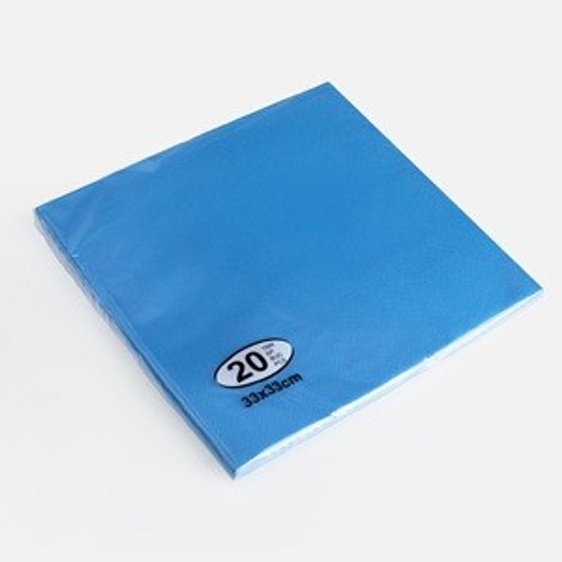 Market - Curatenie si intretinere casa - Produse bucatarie - Prosoape de hartie si servetele - Servetele de masa cu 2 straturi, Bleu, 33x33cm, 20 buc - Infinity.ro