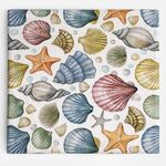 Market - Curatenie si intretinere casa - Produse bucatarie - Prosoape de hartie si servetele - Servetele de masa cu model scoici, 2 straturi, 33x33 cm, 40 buc - Infinity.ro