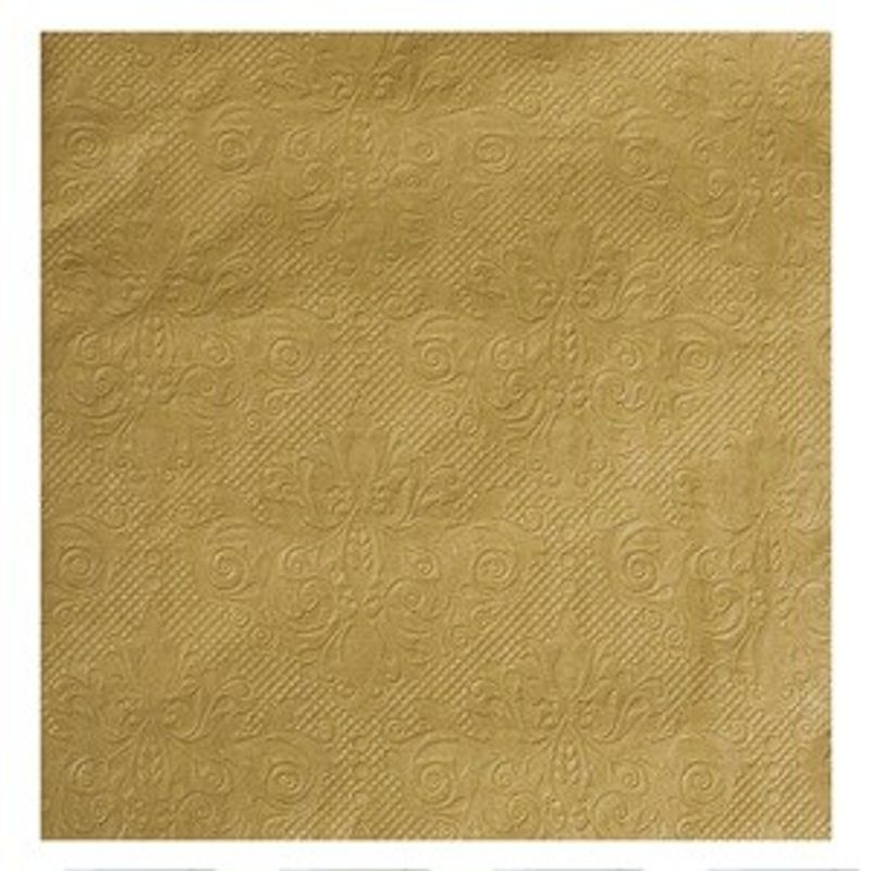 Market - Curatenie si intretinere casa - Produse bucatarie - Prosoape de hartie si servetele - Servetele de Masa de Craciun cu 2 Straturi de Culoare Aure cu Model Reliefat 33x33cm - 20buc - Infinity.ro