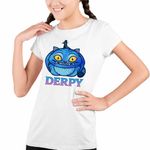 Fashion, accesorii si bijuterii - Copii - Imbracaminte copii - Tricouri copii - Tricou Copii Fete Huntrix Derpy Pisica Demon Kpop CoolTrend, alb, marime XL Copii - Infinity.ro