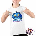 Fashion, accesorii si bijuterii - Copii - Imbracaminte copii - Tricouri copii - Tricou Copii Fete Huntrix Derpy Pisica Demon Kpop CoolTrend, alb, marime XL Copii - Infinity.ro