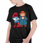 Fashion, accesorii si bijuterii - Copii - Imbracaminte copii - Tricouri copii - Tricou Copii Baieti Paddington Papa Strumf, negru, marime M Copii - Infinity.ro