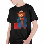 Fashion, accesorii si bijuterii - Copii - Imbracaminte copii - Tricouri copii - Tricou Copii Baieti Paddington Urs America de sud Excursie, negru, marime L Copii - Infinity.ro